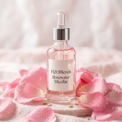 Gentle facial cleansing with micellar water suitable for sensitive skin